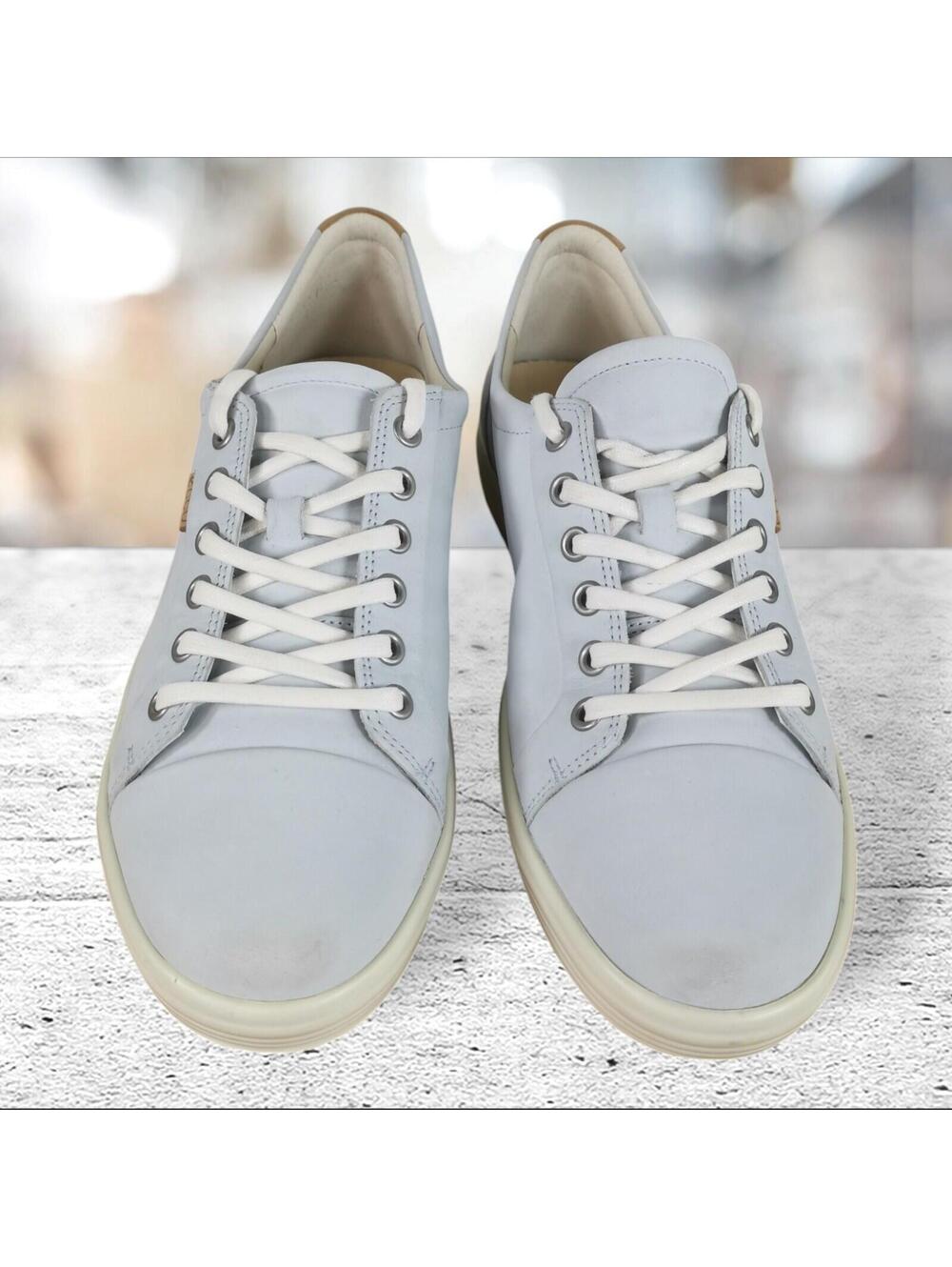 ECCO SOFT WOMEN'S GREY NUBUCK LACE UP SNEAKER SIZE 11 - Picture 8 of 9